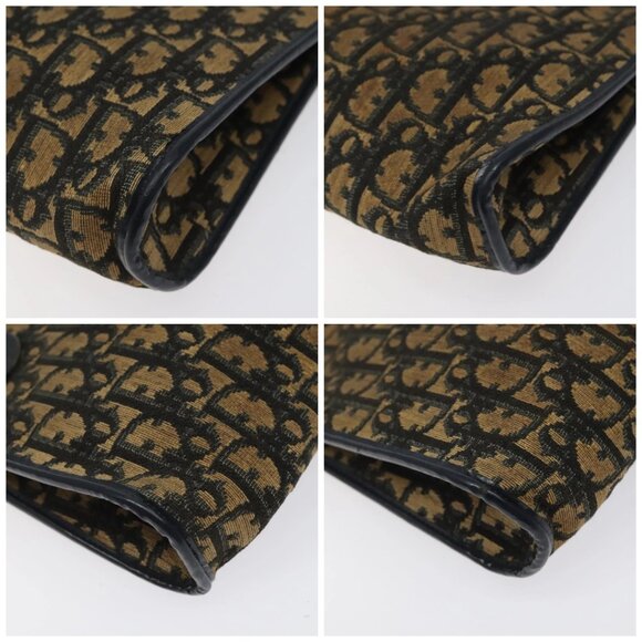 Christian Dior Trotter Canvas Shoulder Bag Navy Gold Auth 123286 - Picture 16 of 16